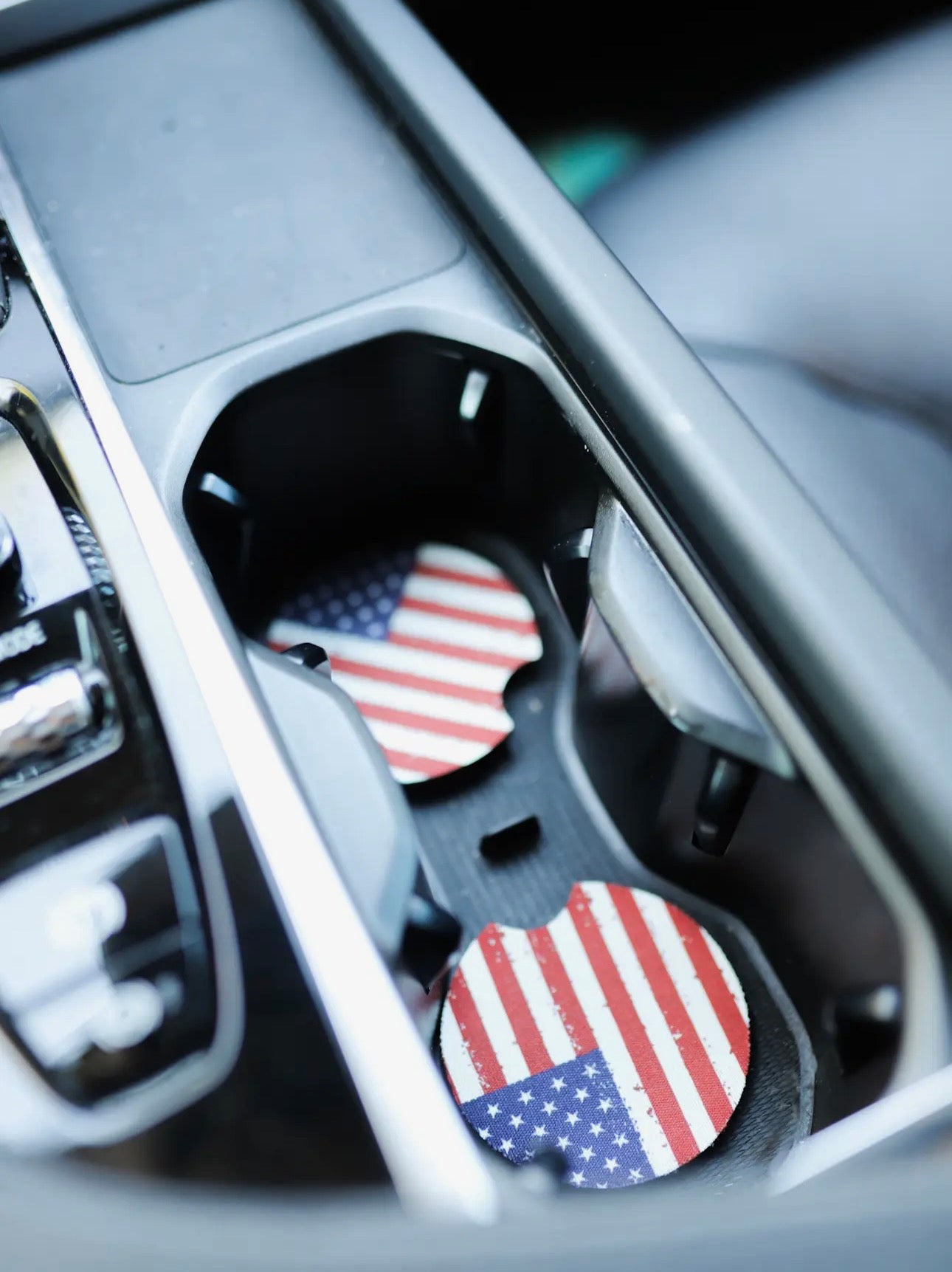 American Flag Car Coaster 2 Pack