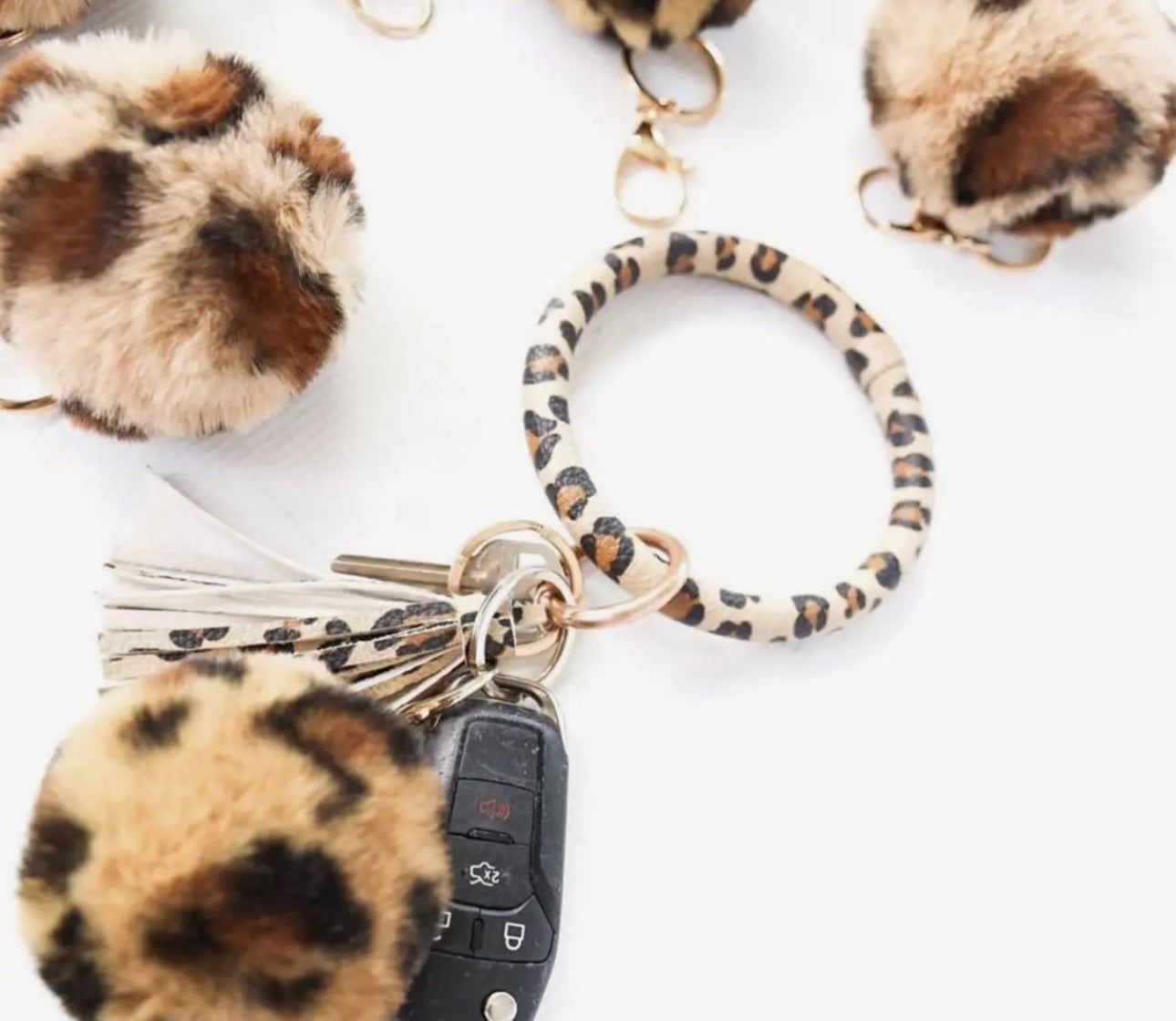 Leopard Keyring With Tassel